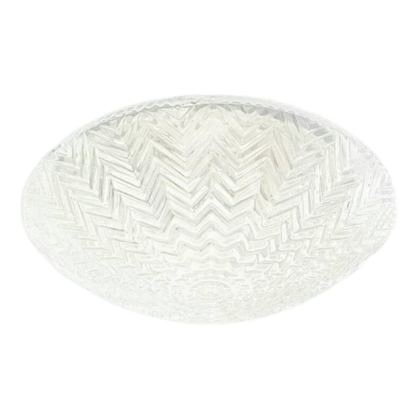 Lampa sufitowa, szkło transparentne, chrom, Limburg, Niemcy, lata 70.