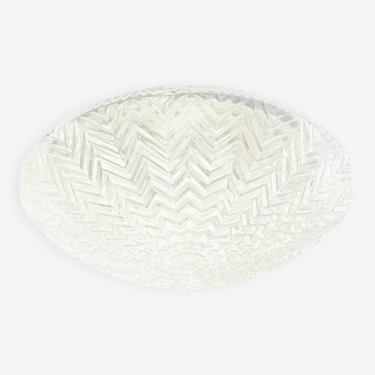 Lampa sufitowa, szkło transparentne, chrom, Limburg, Niemcy, lata 70. - 294091