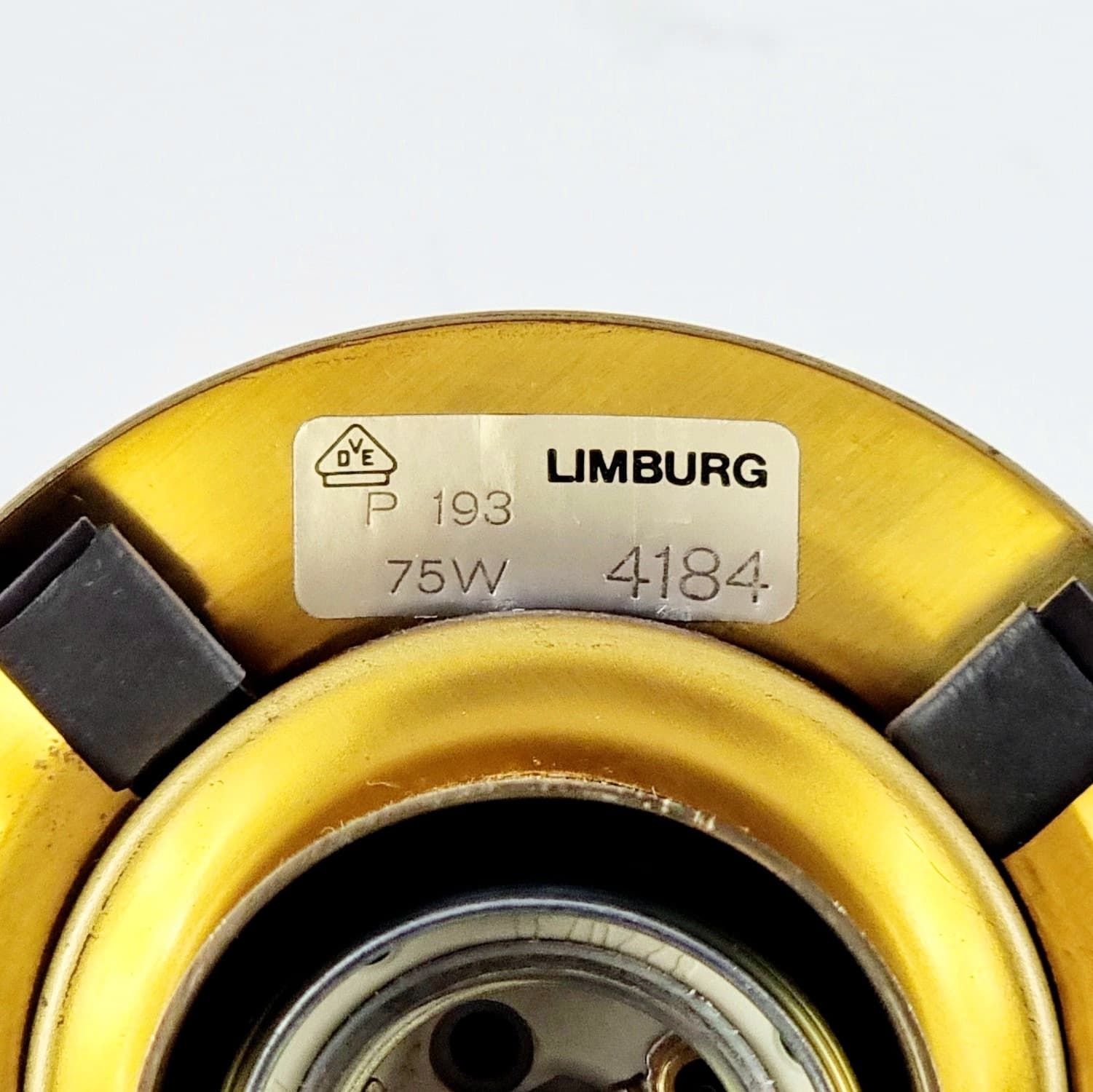 Lampa wisząca/sufitowa, szkło transparentne, mosiądz, Limburg, Niemcy, lata 60./70. - 308953