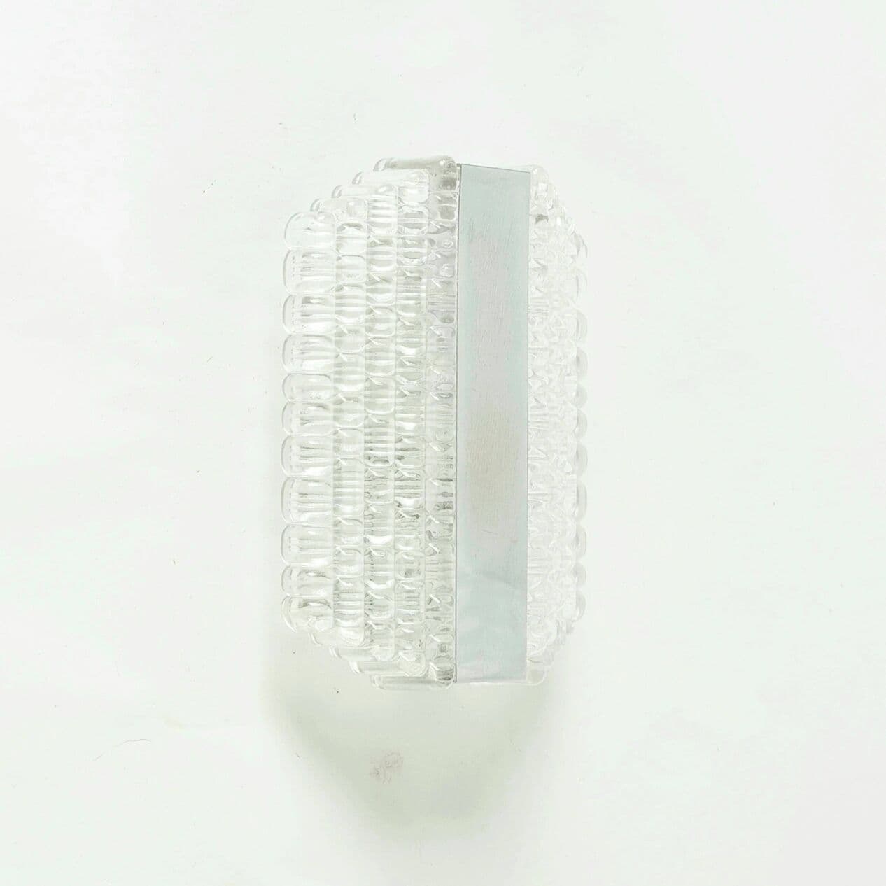 Para kinkietów, szkło kryształowe transparentne, chrom, Kaiser Leuchten, Niemcy, lata 60. - 294525