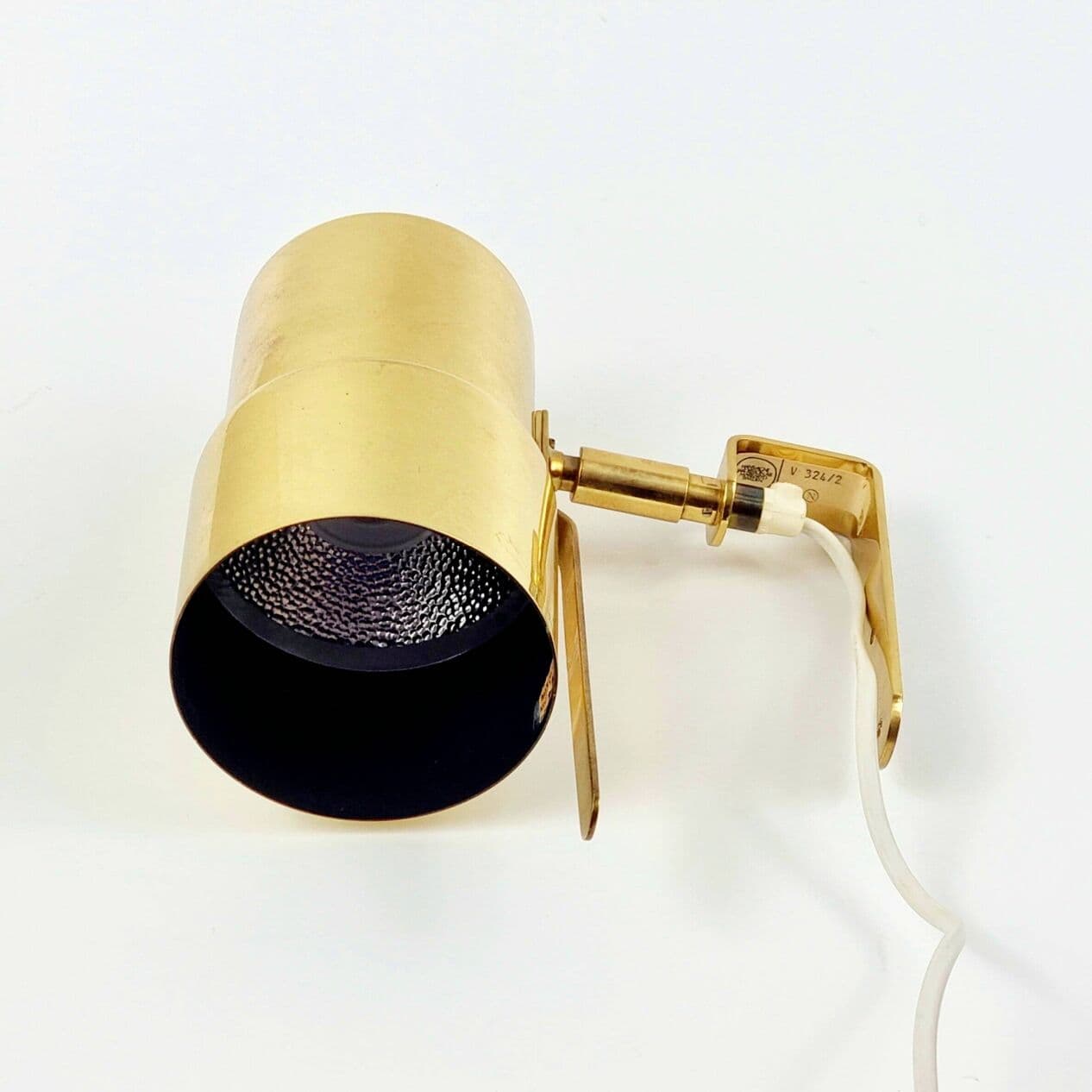 Para kinkietów model V 324, mosiądz, proj. H.-A. Jakobsson, Szwecja, lata 60. - 294511