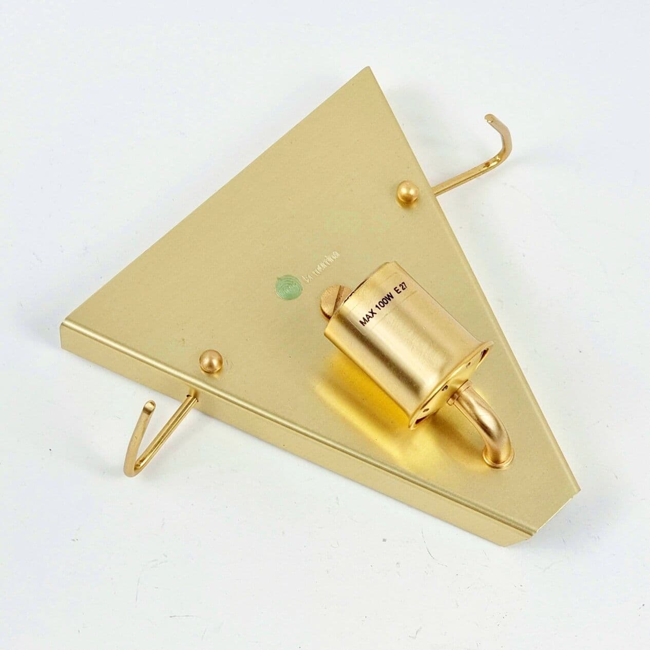 Para kinkietów ściennych La Murrina Murano, szkło niebieskie transparentne, mosiądz złoty, Włochy, lata 80. - 294481