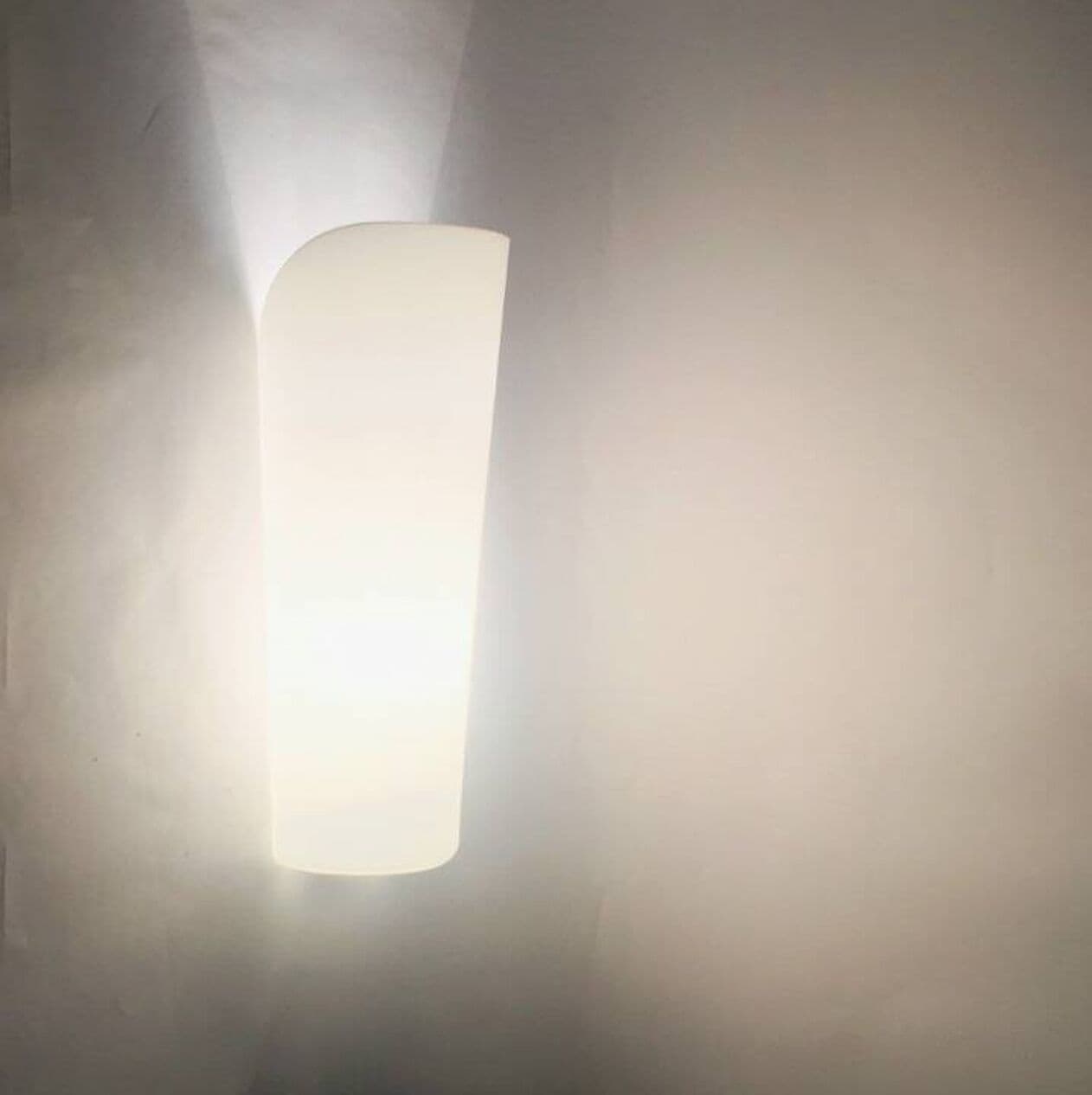 Wall lamp Magna, white opaline glass, metal, by W. Wagenfeld, Peill & Putzler, Germany, 1960s. - 294374