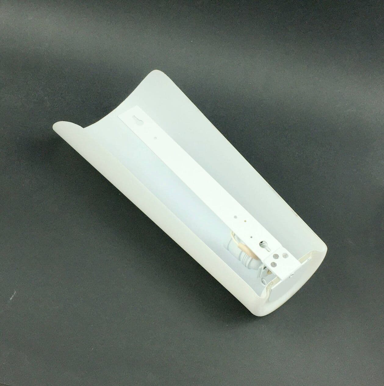 Wall lamp Magna, white opaline glass, metal, by W. Wagenfeld, Peill & Putzler, Germany, 1960s. - 294378