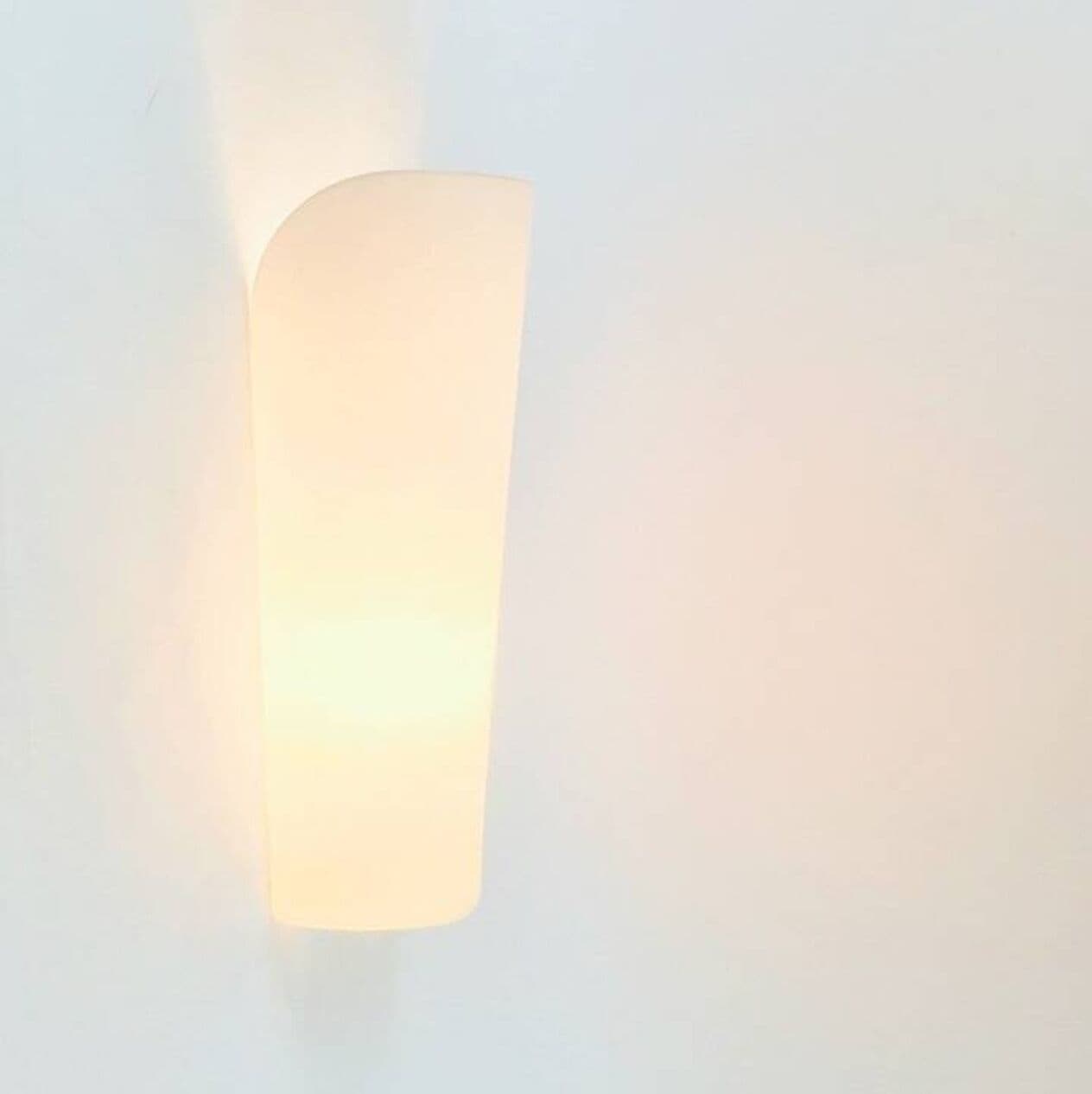 Pair of wall lamps Magna, white opaline glass, metal, by W. Wagenfeld, Peill & Putzler, Germany, 1960s. - 294383