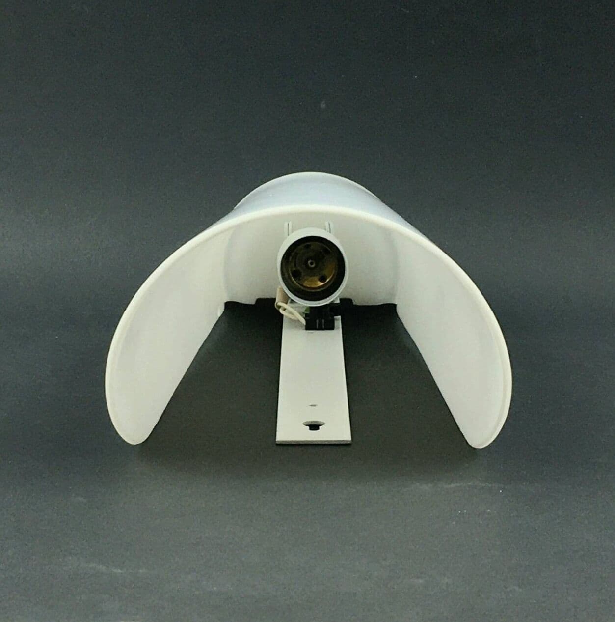 Pair of wall lamps Magna, white opaline glass, metal, by W. Wagenfeld, Peill & Putzler, Germany, 1960s. - 294386