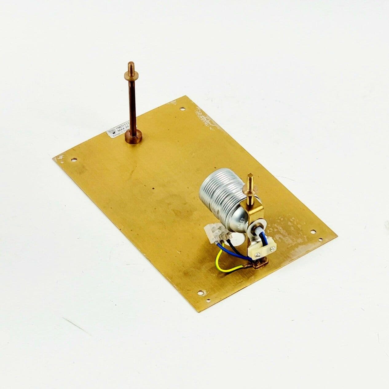 Kinkiet, szkło kryształowe transparentne, mosiądz, proj. Carl Fagerlund, Orrefors, Szwecja, lata 60. - 294458