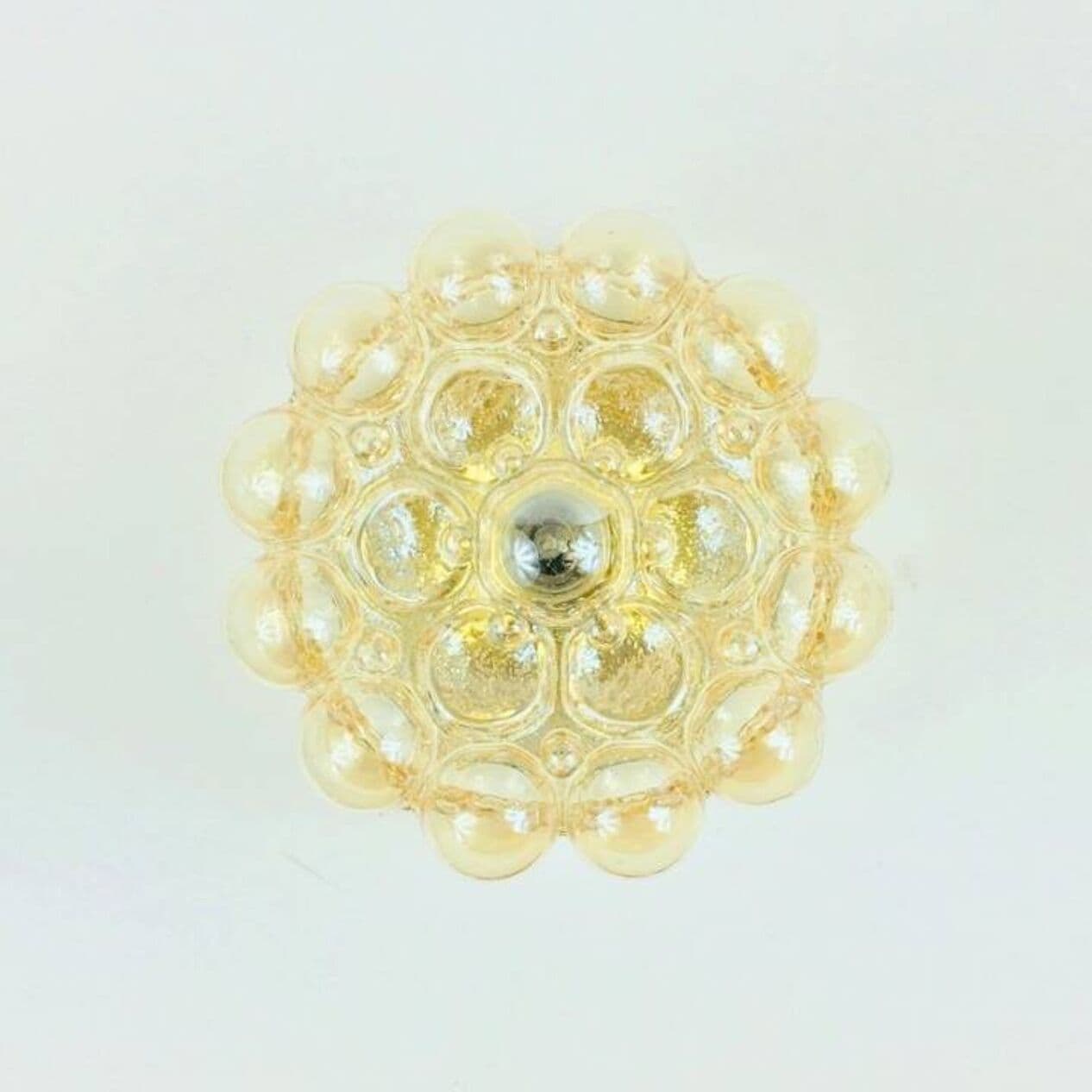 Lampa sufitowa Bubble, złoty, szkło kryształowe, proj. H. Tynell, Limburg, Niemcy, lata 60. - 294550