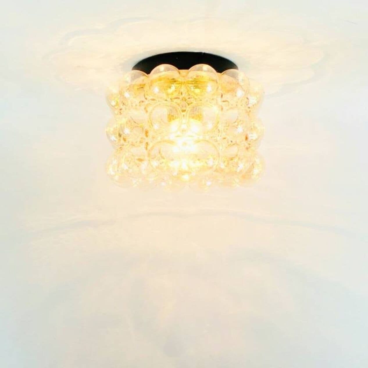 Lampa sufitowa Bubble, złoty, szkło kryształowe, proj. H. Tynell, Limburg, Niemcy, lata 60. - 294552