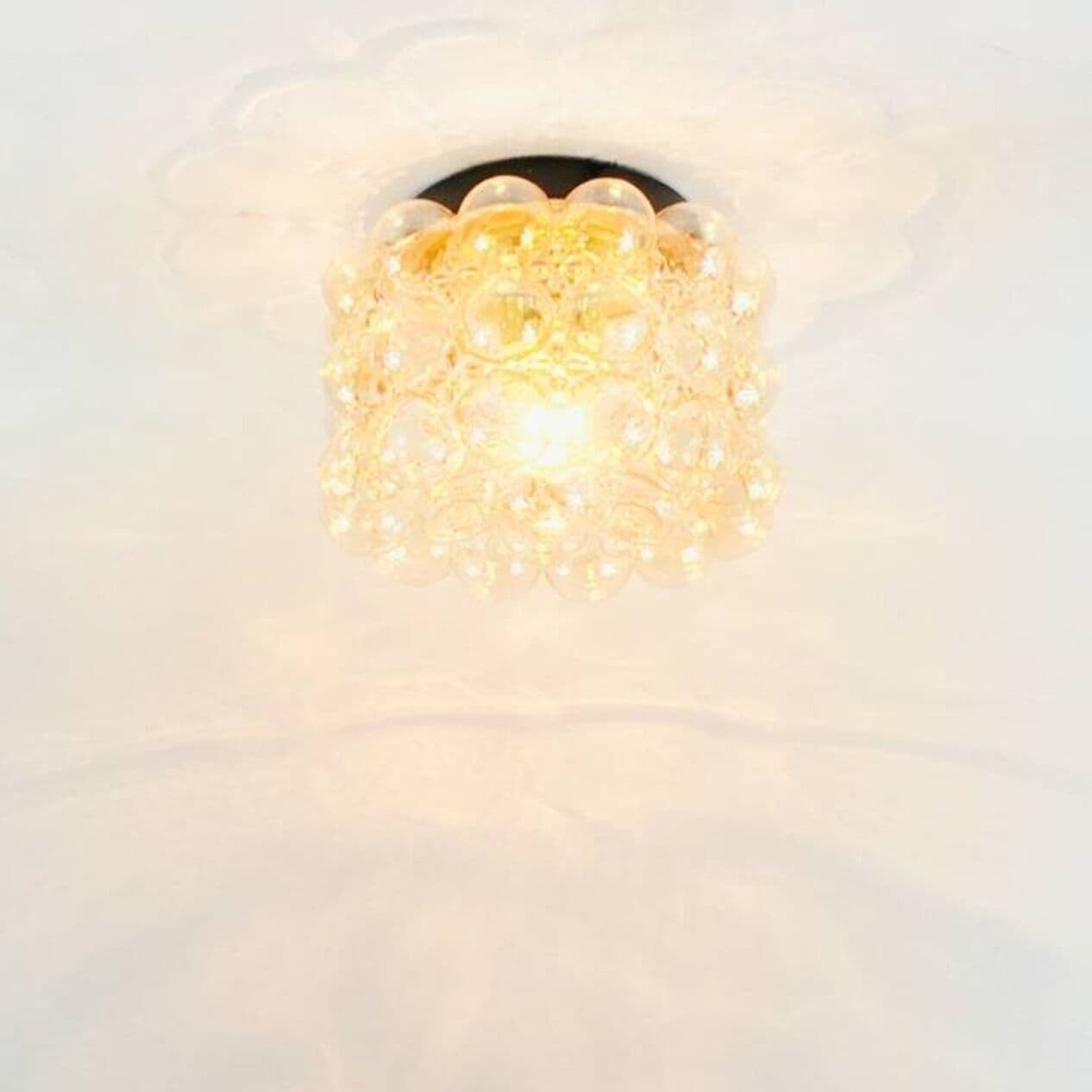Lampa sufitowa Bubble, złoty, szkło kryształowe, proj. H. Tynell, Limburg, Niemcy, lata 60. - 294551