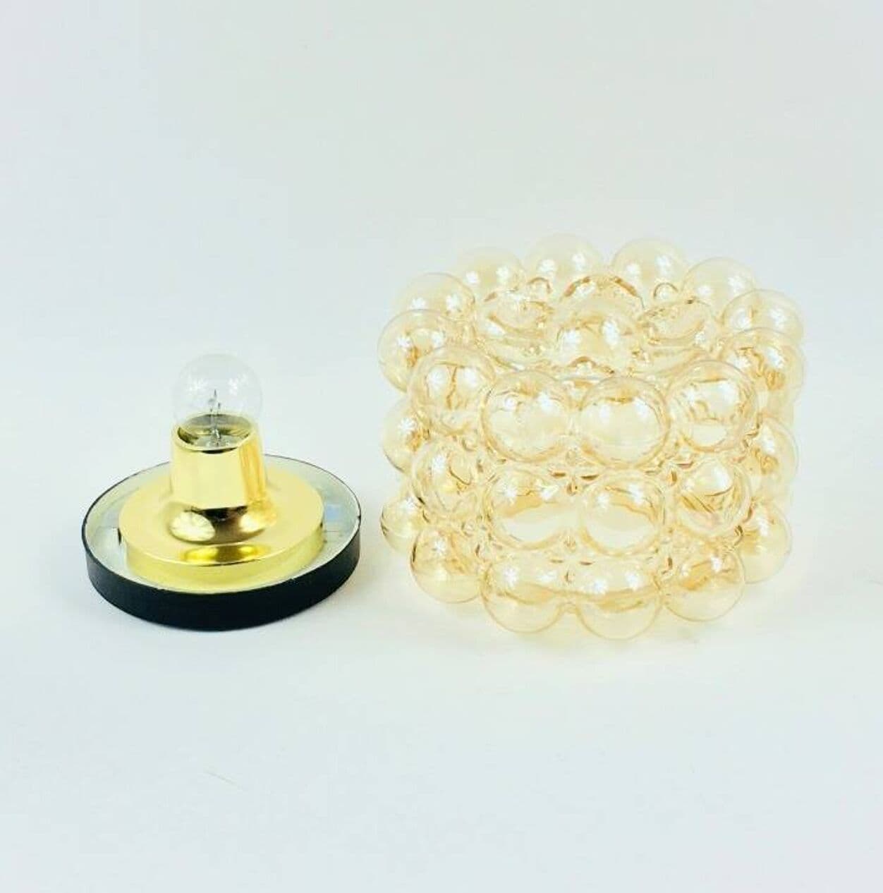 Lampa sufitowa Bubble, złoty, szkło kryształowe, proj. H. Tynell, Limburg, Niemcy, lata 60. - 294553