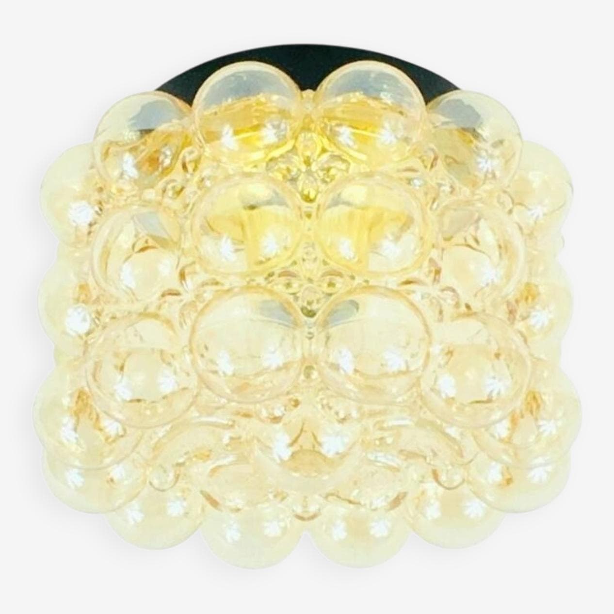 Lampa sufitowa Bubble, złoty, szkło kryształowe, proj. H. Tynell, Limburg, Niemcy, lata 60. - 294555