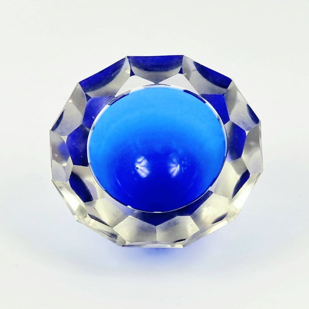 Bowl Sommerso Murano, blue, glass, Italy, 1970s. - 294611
