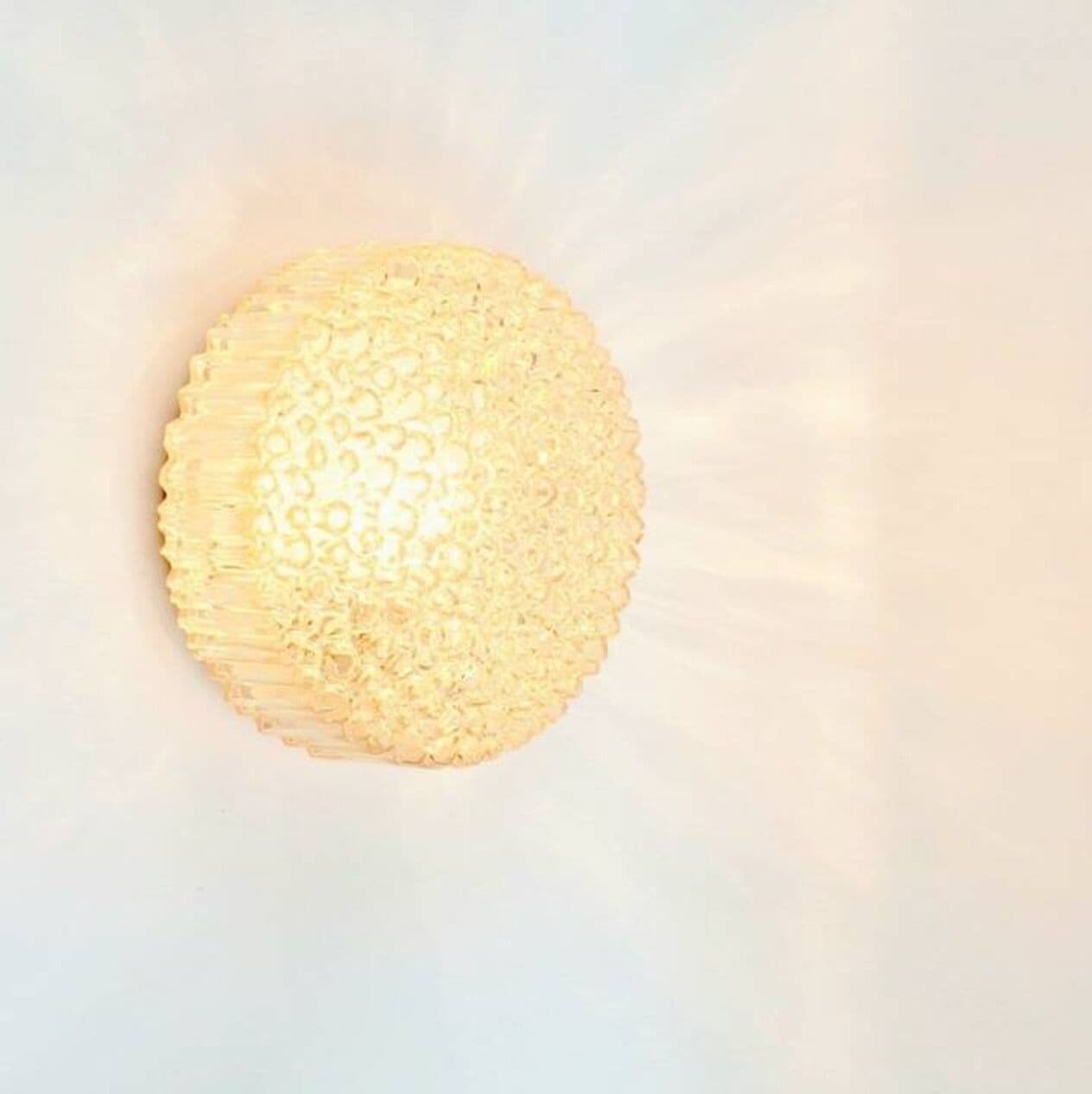 Lampa sufitowa Bubble, szkło złote, proj. H. Tynell, Limburg, Niemcy, lata 70. - 294594