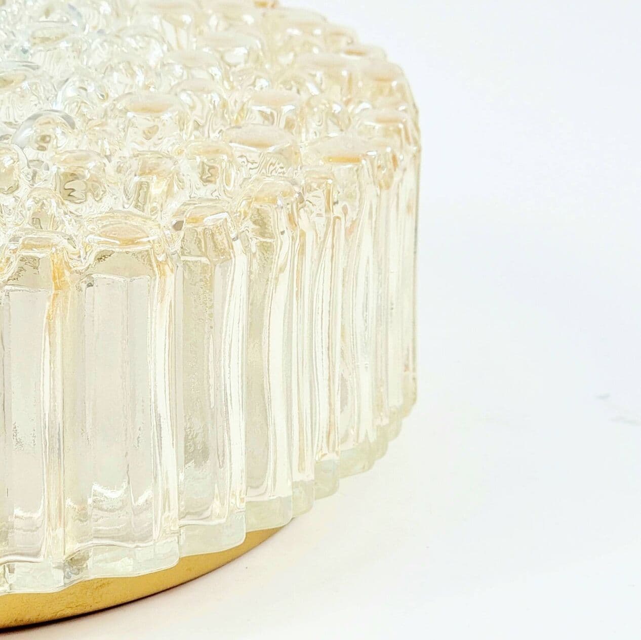 Lampa sufitowa Bubble, szkło złote, proj. H. Tynell, Limburg, Niemcy, lata 70. - 294592
