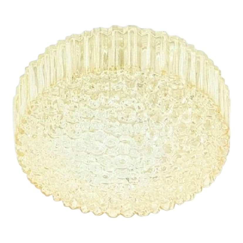 Lampa sufitowa Bubble, szkło złote, proj. H. Tynell, Limburg, Niemcy, lata 70.