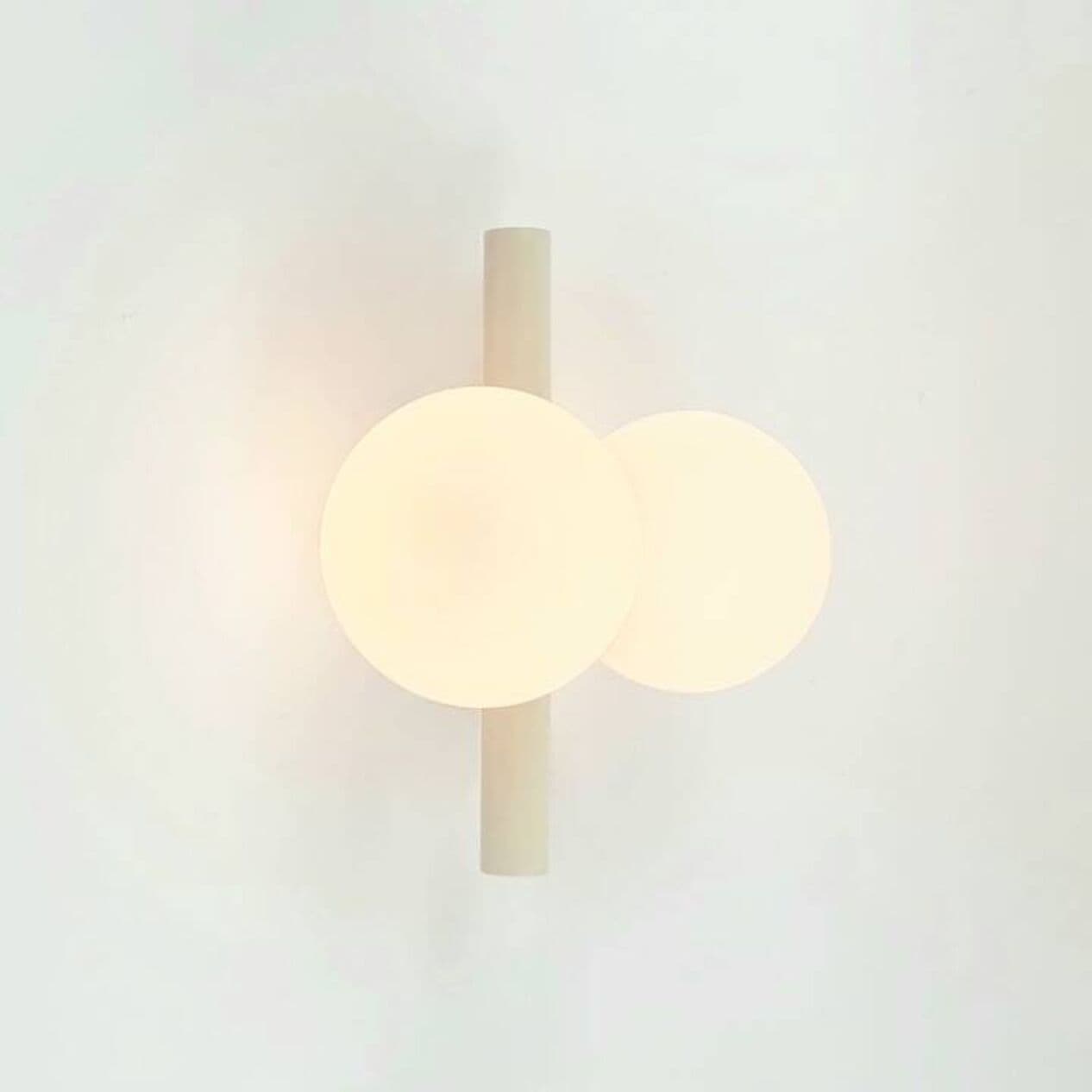 Kinkiet Space Age, szkło opalowe białe, metal, Kaiser Leuchten, Niemcy, lata 60. - 294884