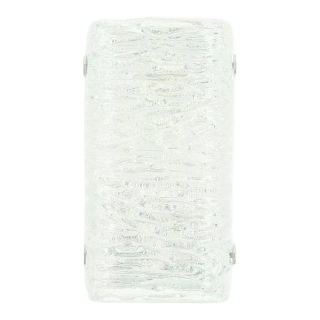 Kinkiet Ice Glass, szkło transparentne, Kaiser Leuchten, Niemcy, lata 60. - WYMIARY