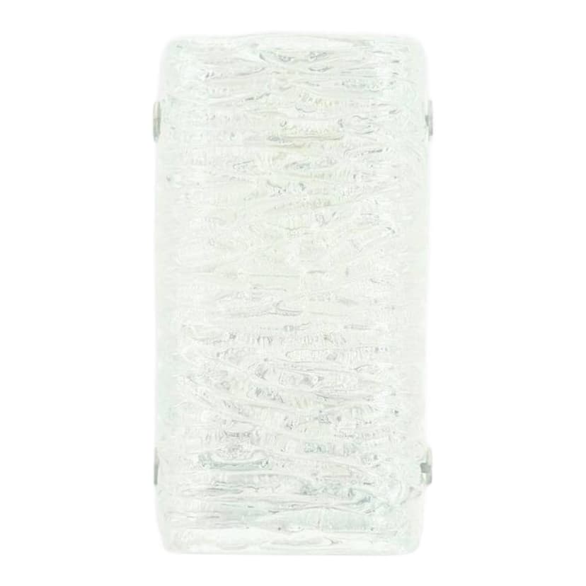 Kinkiet Ice Glass, szkło transparentne, Kaiser Leuchten, Niemcy, lata 60.