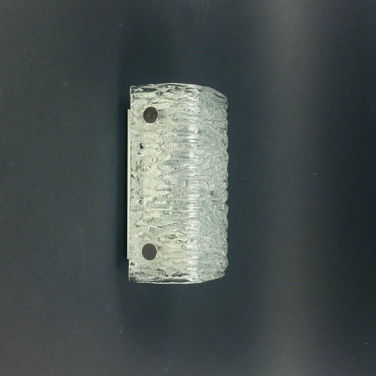 Kinkiet Ice Glass, szkło transparentne, Kaiser Leuchten, Niemcy, lata 60. - 294871