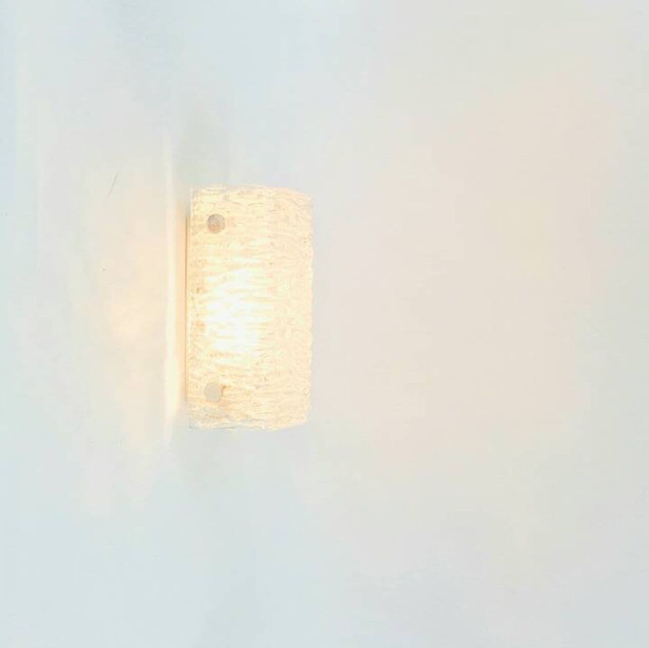 Kinkiet Ice Glass, szkło transparentne, Kaiser Leuchten, Niemcy, lata 60. - 294873