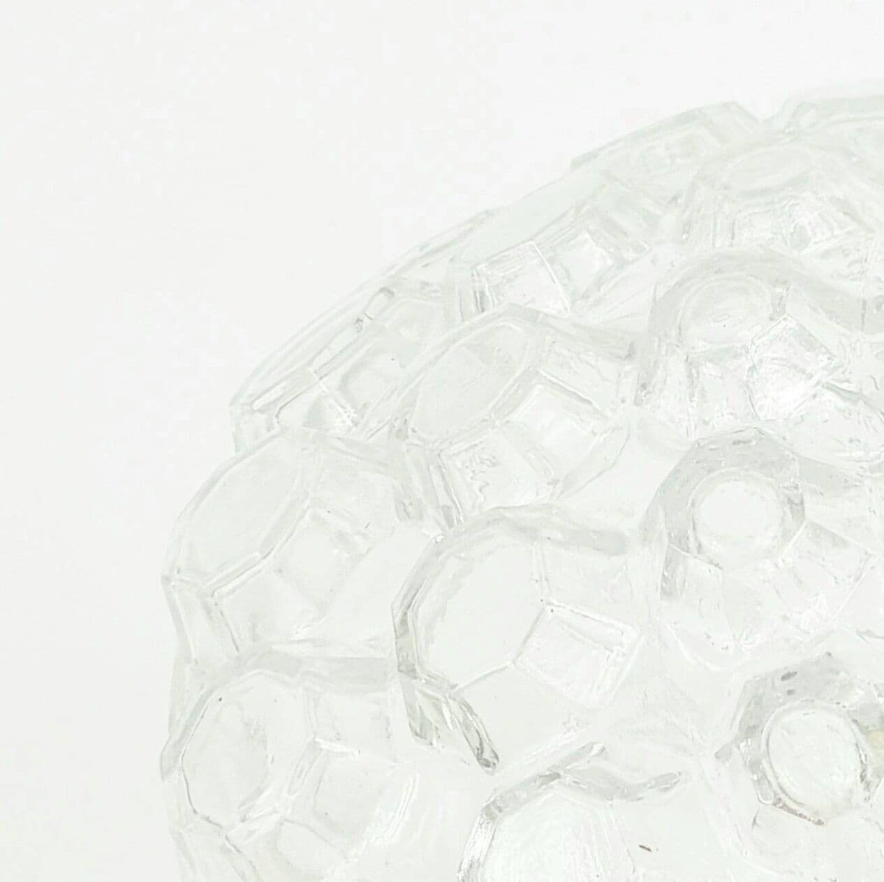 Lampa sufitowa Diamond, szkło transparentne, mosiądz złoty, proj. H. Tynell, Limburg, Niemcy, lata 60. - 294852