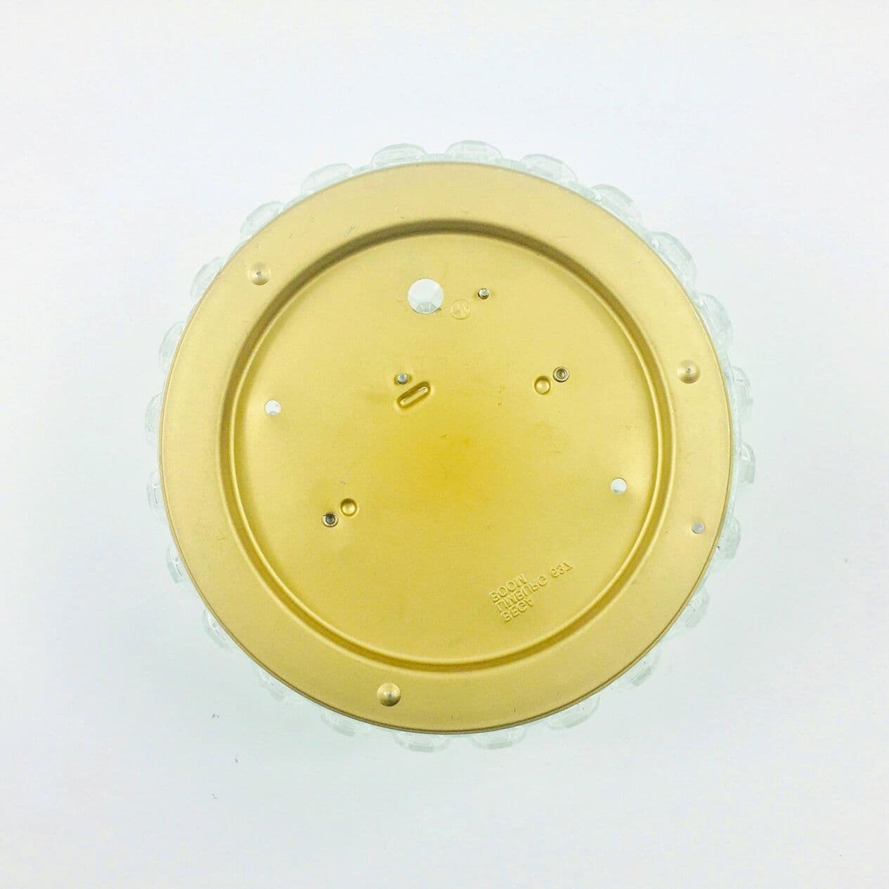 Lampa sufitowa Bubble, szkło transparentne, mosiądz złoty, proj. H. Tynell, Limburg, Niemcy, lata 60. - 294843