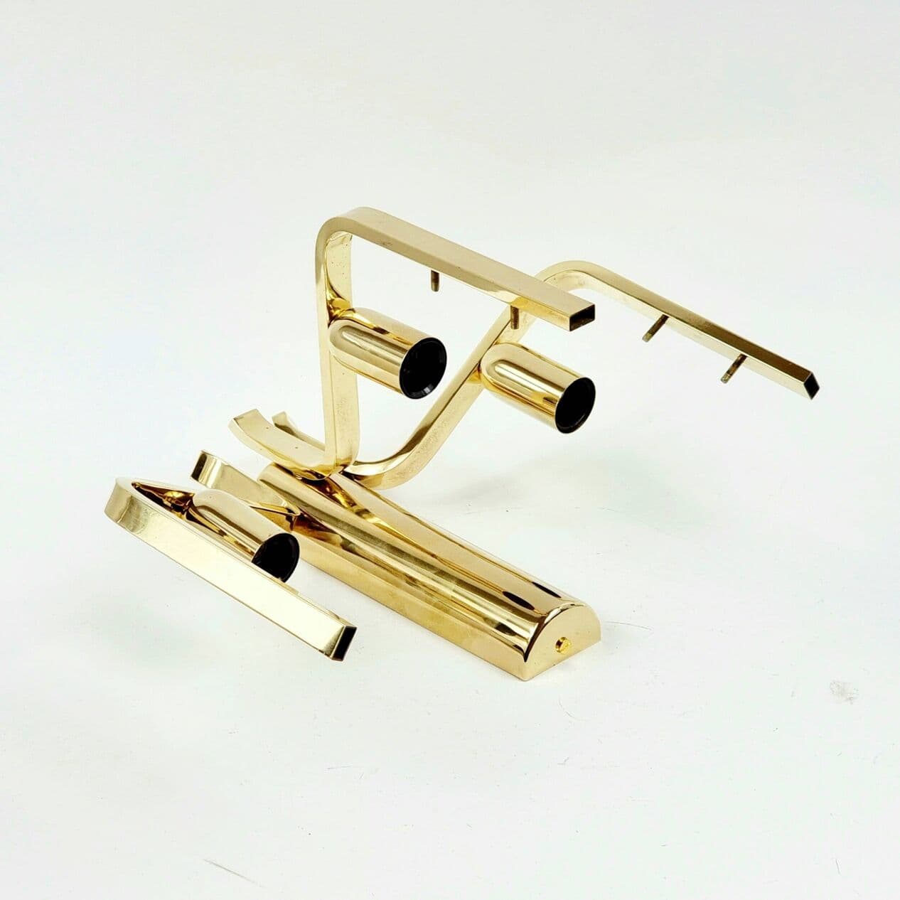 Kinkiet proj. Carl Fagerlund, szkło transparentne, mosiądz, Szwecja, lata 60. - 294832