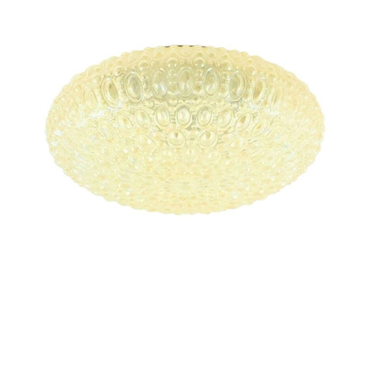 Plafon Bubble, szkło bursztynowe, metal, proj. H. Tynell, Limburg, Niemcy, lata 60. - 294802