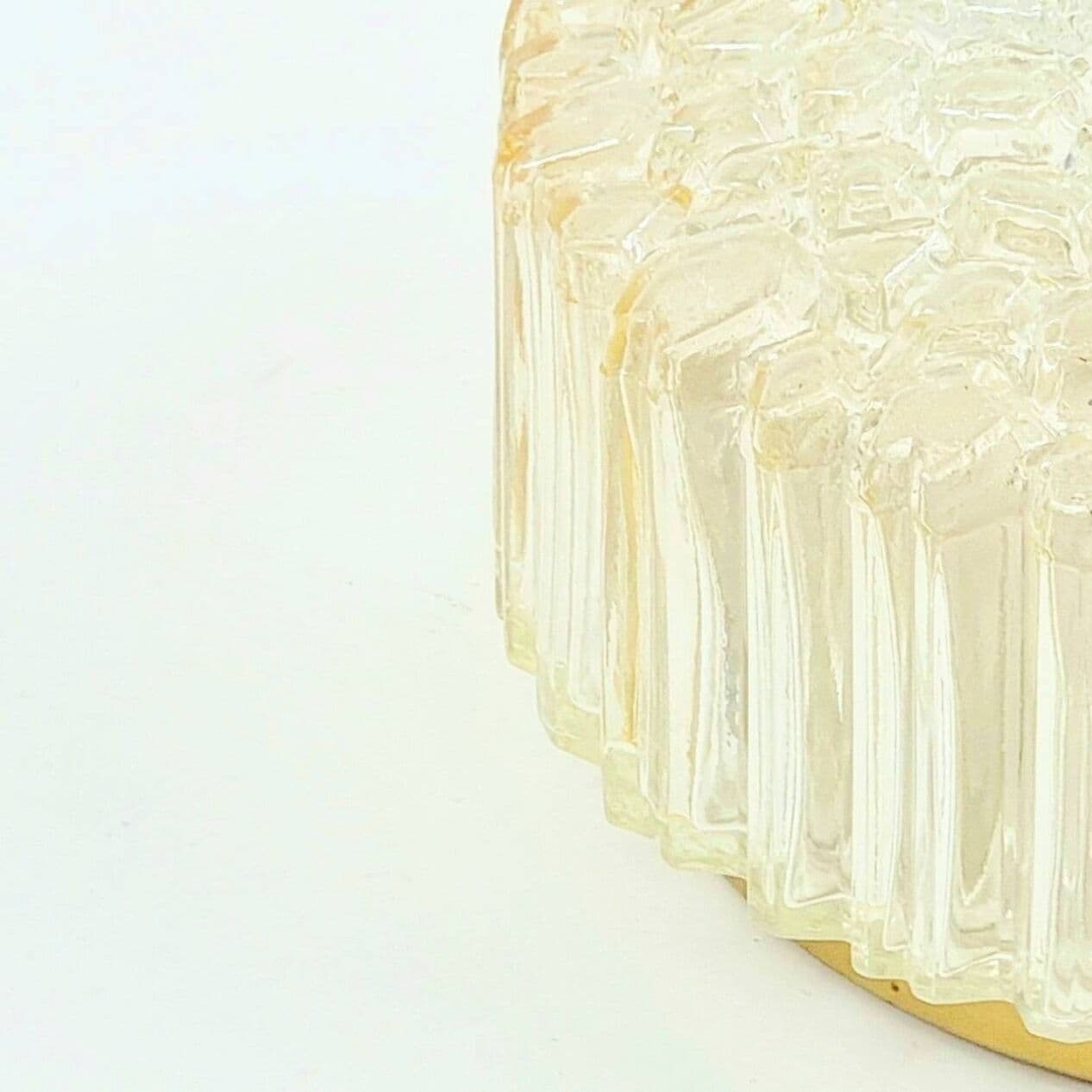 Para kinkietów Bubble, szkło złoty transparentny, proj. H. Tynell, Limburg, Niemcy, lata 70. - 294786