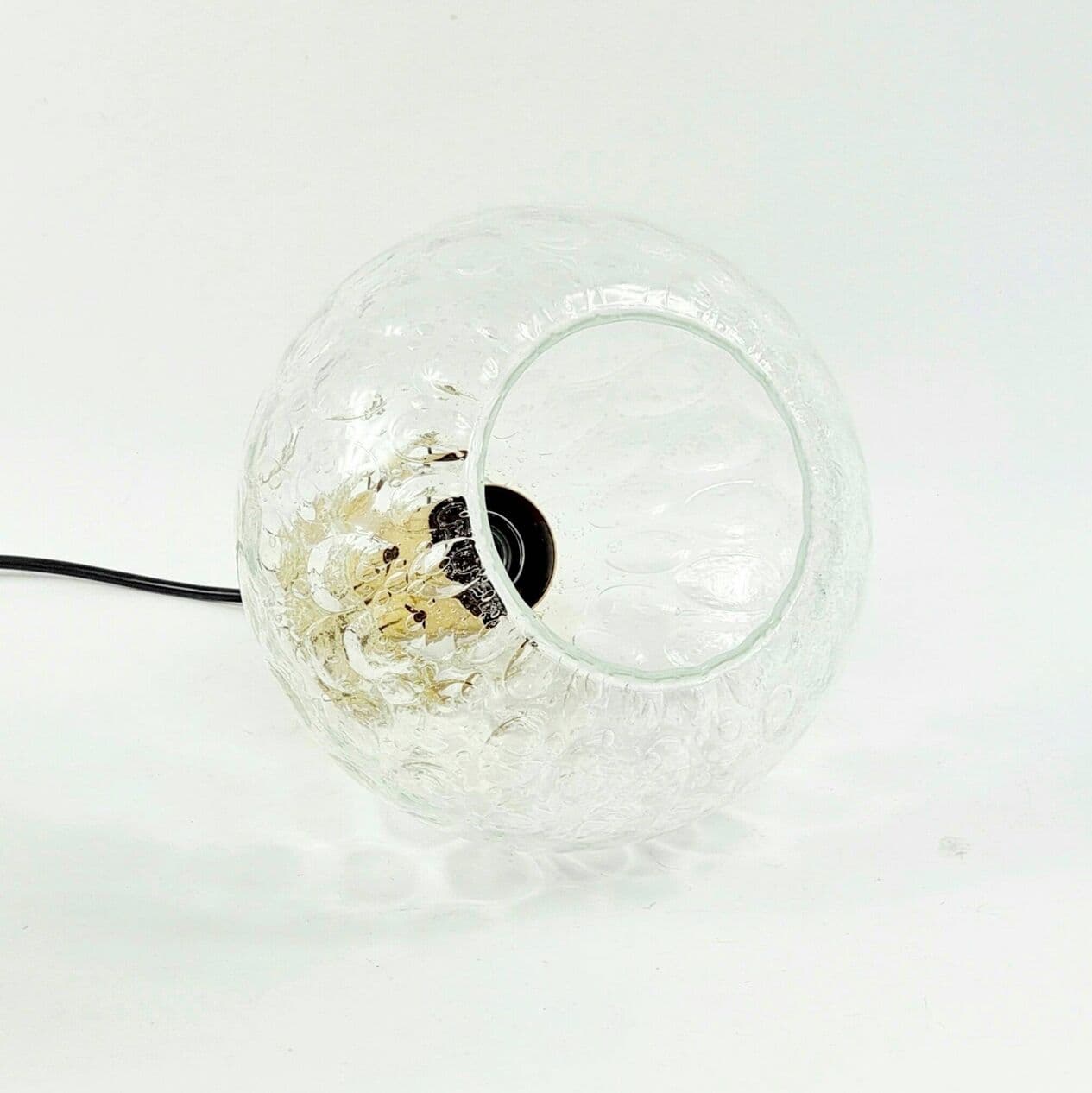 Lampa sufitowa Bubble, szkło transparentne, mosiądz złoty, proj. H. Tynell, Limburg, Niemcy, lata 60. - 294754