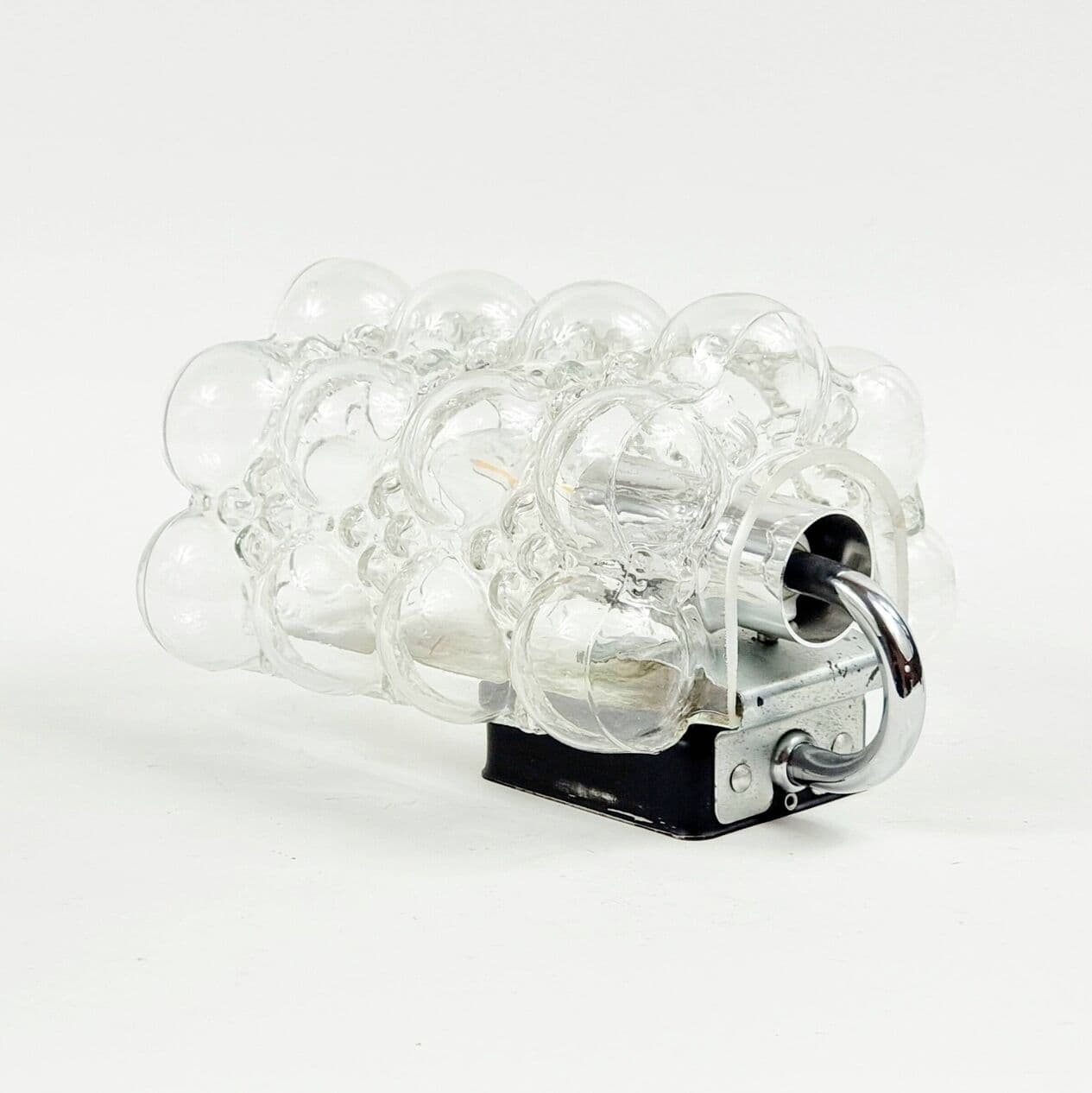 Kinkiet Bubble, transparentny, szkło, chrom, proj. H. Tynell, Limburg, Niemcy, lata 60. - 294746