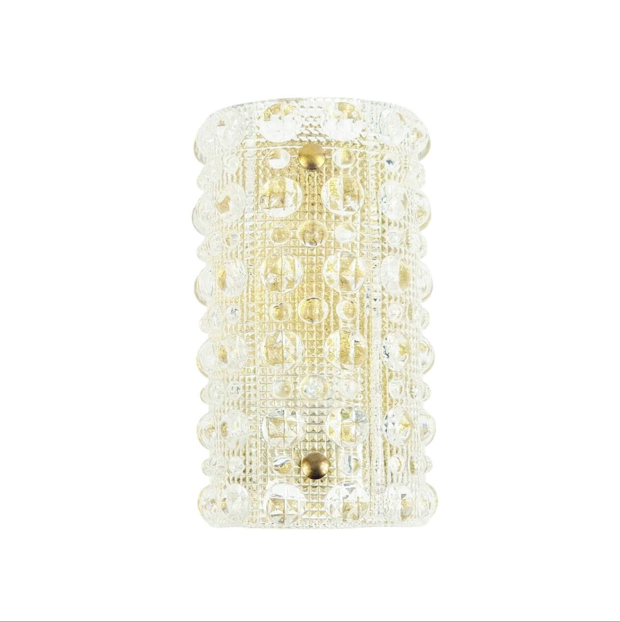 Para kinkietów 'Venus', szkło kryształowe transparentne, mosiądz, proj. C. Fagerlund, Orrefors, Szwecja, lata 60. - 294697