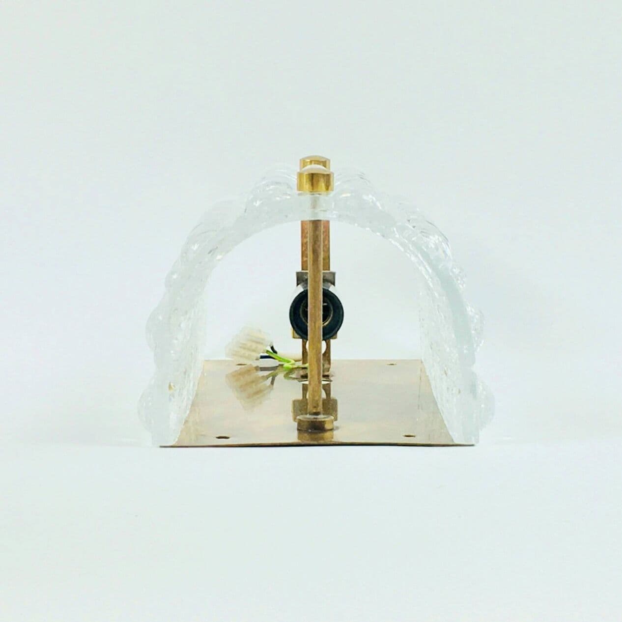 Para kinkietów 'Venus', szkło kryształowe transparentne, mosiądz, proj. C. Fagerlund, Orrefors, Szwecja, lata 60. - 294705