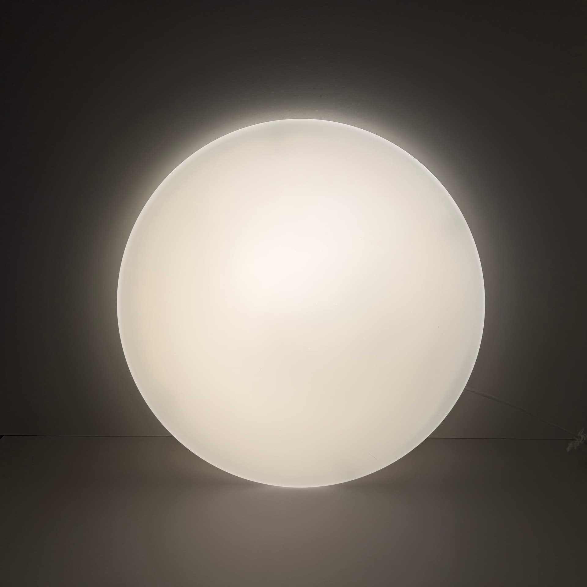 Ceiling Lamp Bauhaus, white opal glass, white Bakelite, Germany - 294623