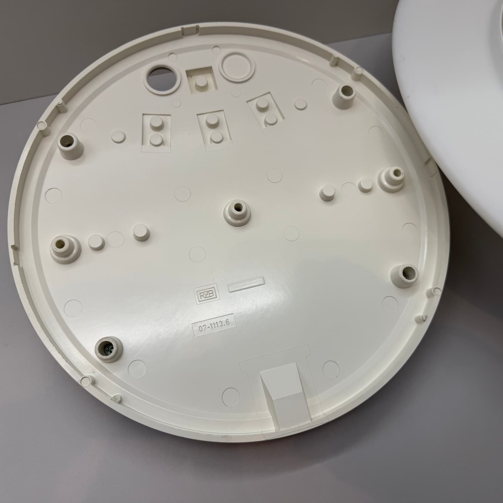 Ceiling Lamp Bauhaus, white opal glass, white Bakelite, Germany - 294624