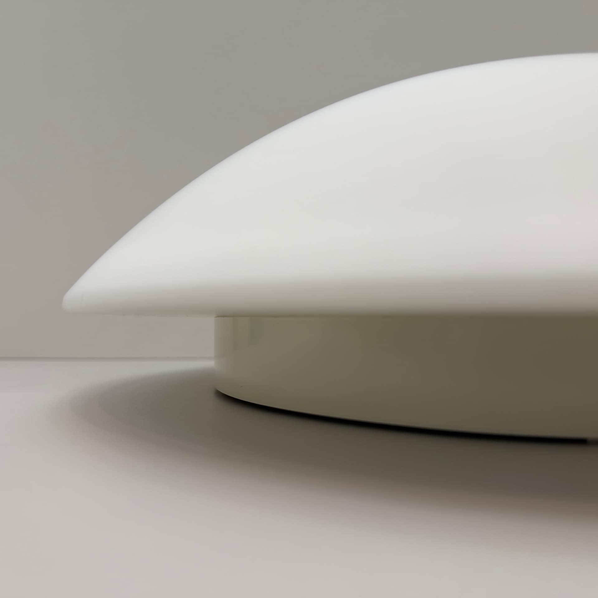 Ceiling Lamp Bauhaus, white opal glass, white Bakelite, Germany - 294618