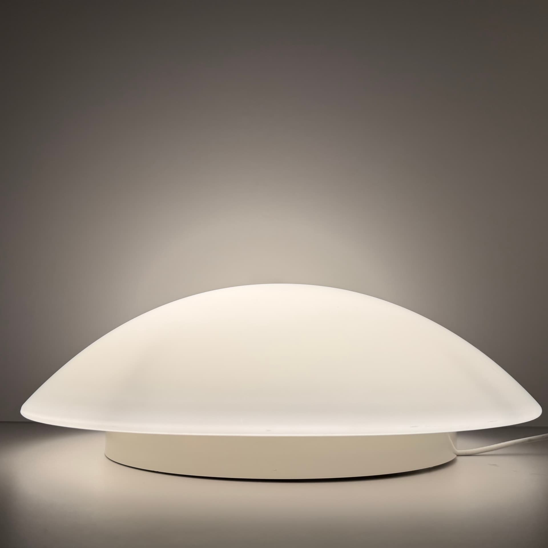 Ceiling Lamp Bauhaus, white opal glass, white Bakelite, Germany - 294620
