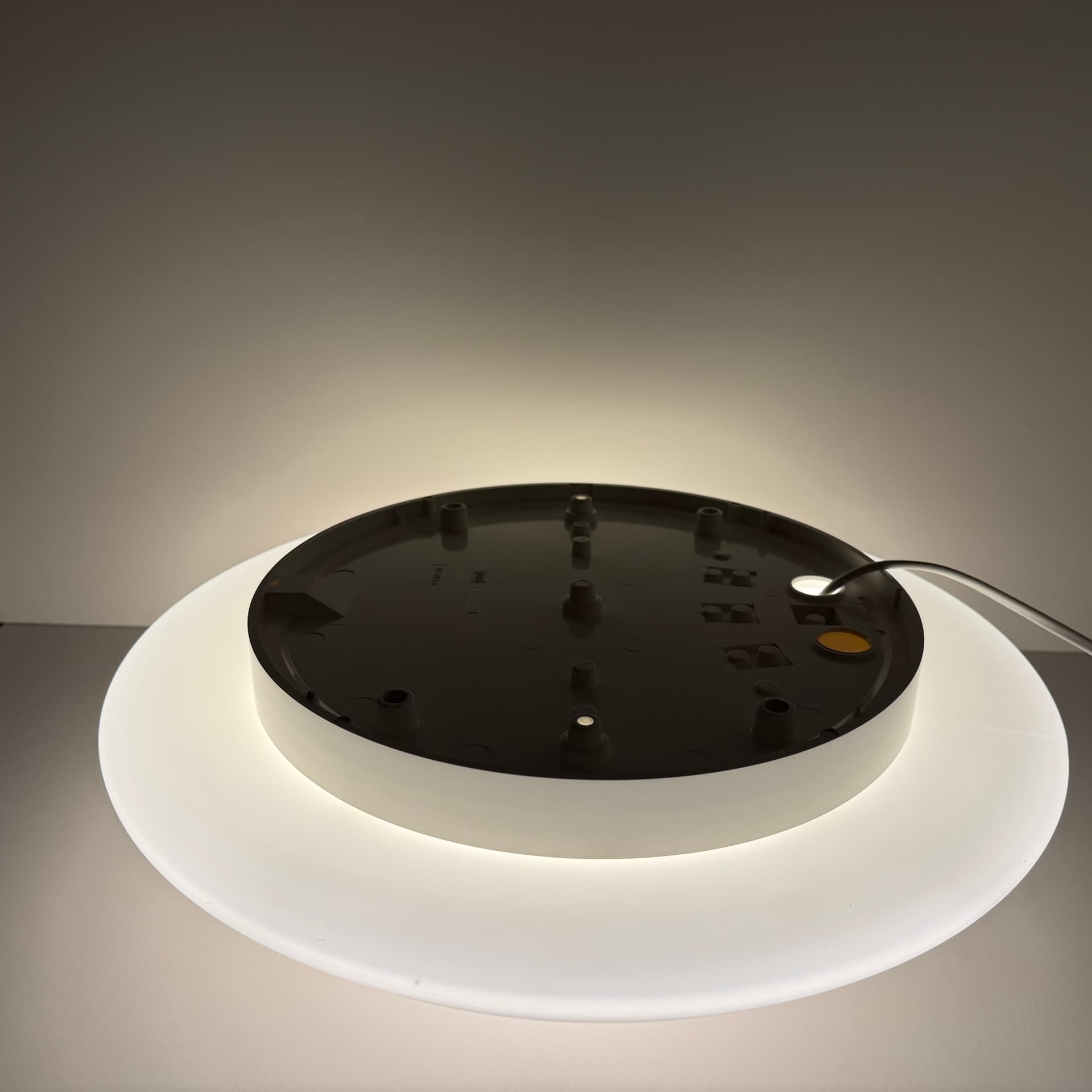 Ceiling Lamp Bauhaus, white opal glass, white Bakelite, Germany - 294622