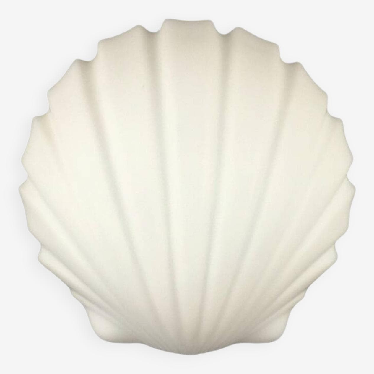 Kinkiet muszla, szkło opalowe białe, metal, Niemcy, lata 70. - 294632