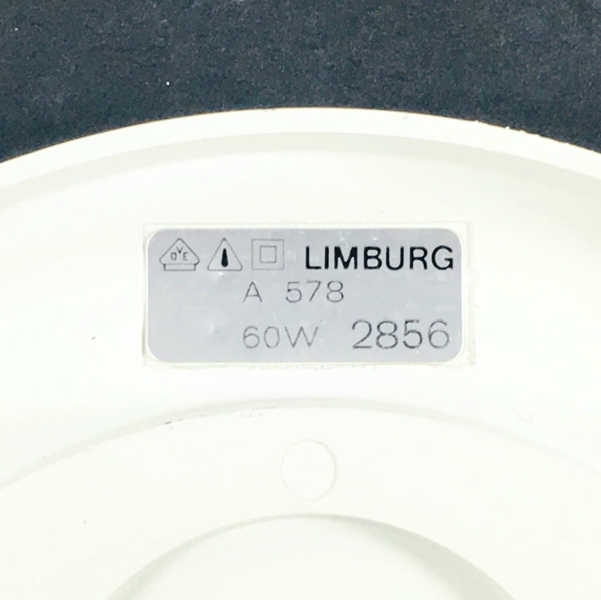 Kinkiet muszla, opalowe szkło białe, Limburg, Niemcy, lata 70. - 309008