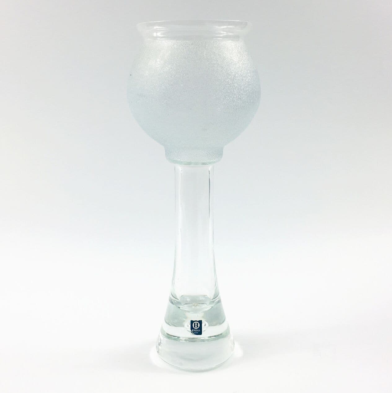 Vase Scandinavian, transparent, glass crystal, Bergdala, Sweden, 1970s. - 294933
