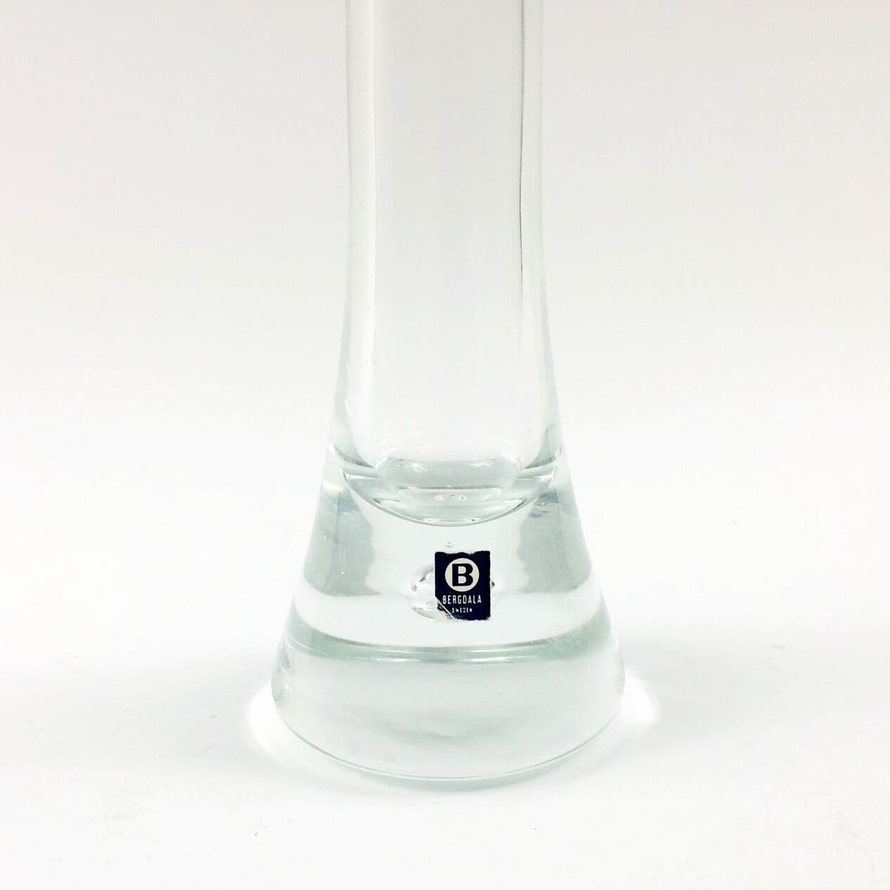 Vase Scandinavian, transparent, glass crystal, Bergdala, Sweden, 1970s. - 294937