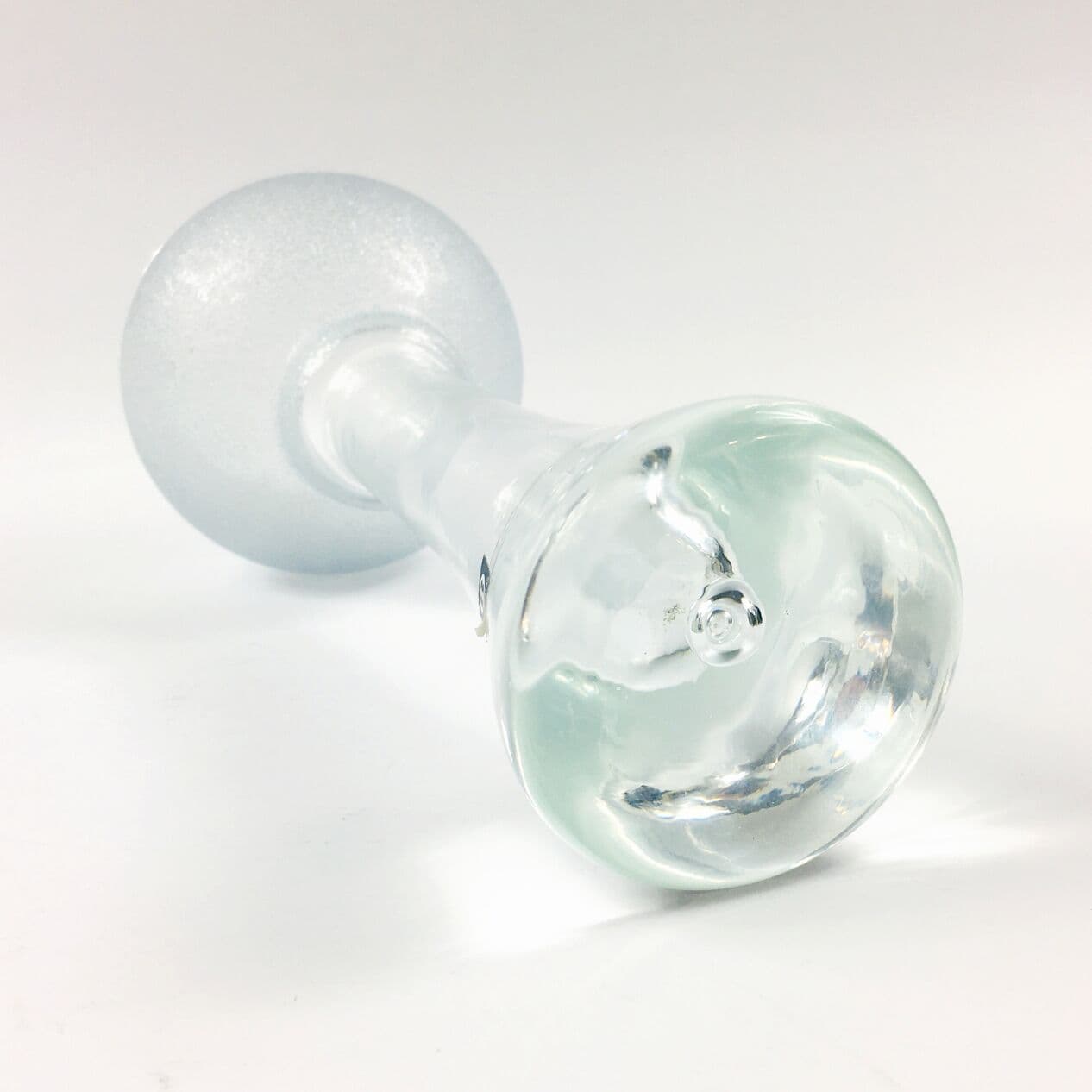 Vase Scandinavian, transparent, glass crystal, Bergdala, Sweden, 1970s. - 294941