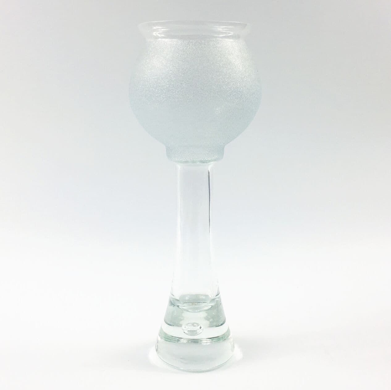 Vase Scandinavian, transparent, glass crystal, Bergdala, Sweden, 1970s. - 294935