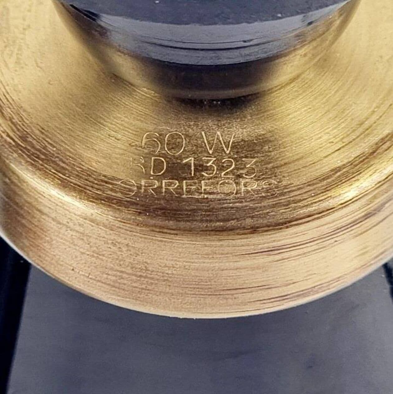 Para lamp stołowych model RD 1323, szkło, mosiądz, proj. C. Fagerlund dla Orrefors, Szwecja, lata 60. - 294979