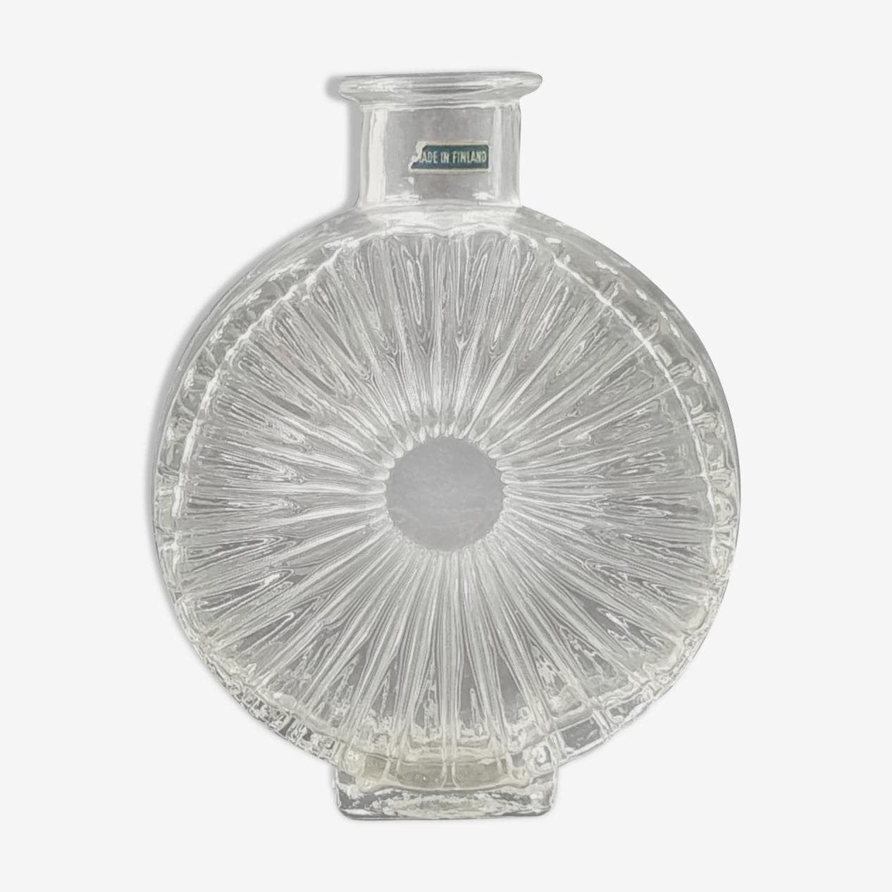 Vase Aurinkopullo, transparent glass crystal, by H. Tynell, Finland, 1960s - 295014