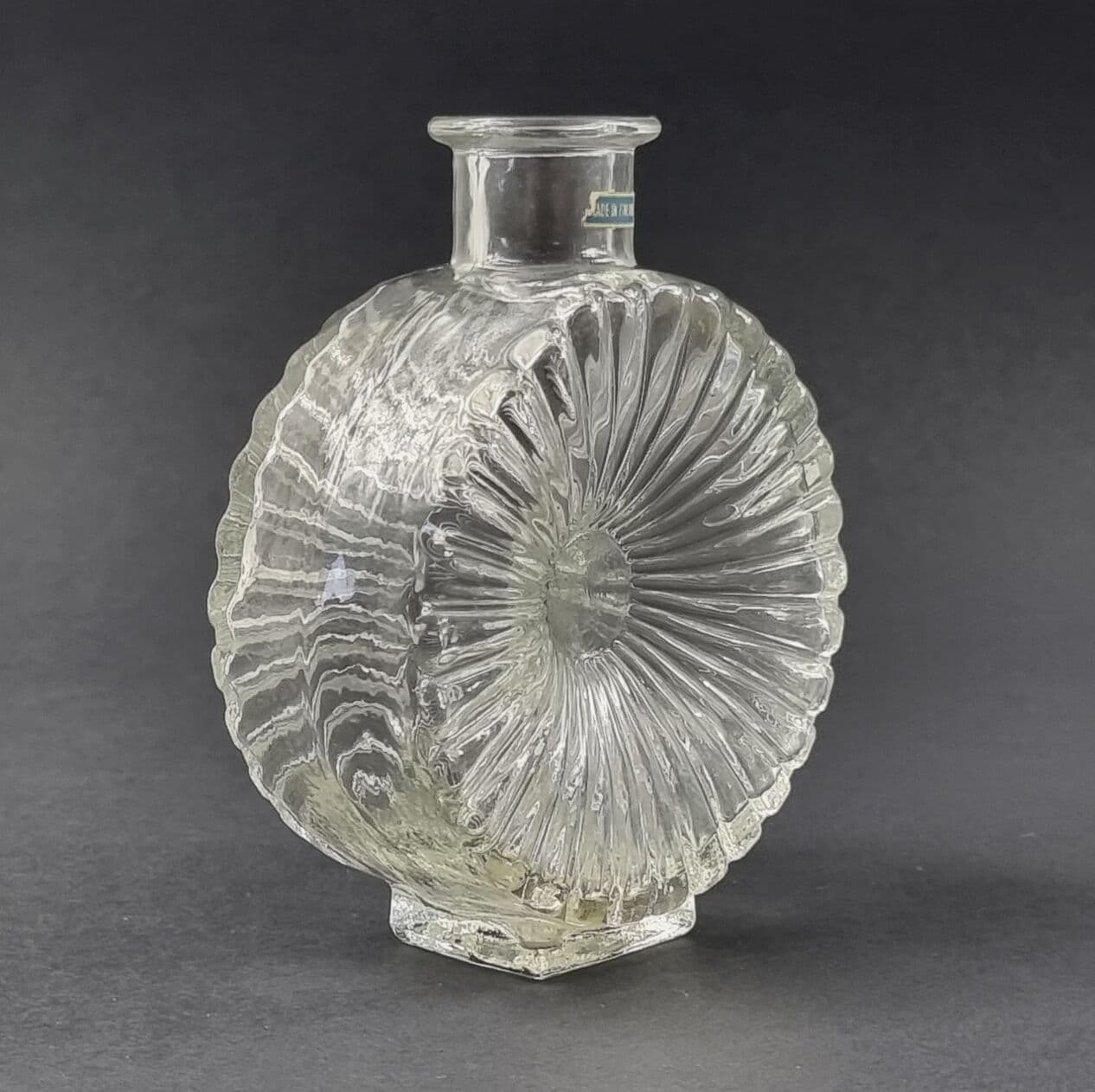 Vase Aurinkopullo, transparent glass crystal, by H. Tynell, Finland, 1960s - 295007