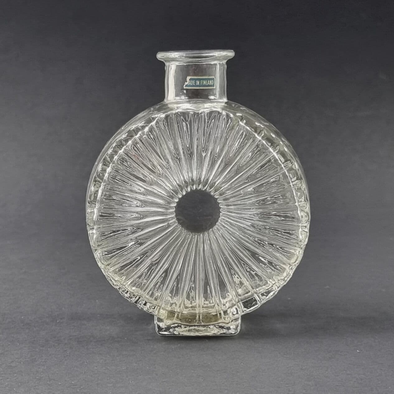 Vase Aurinkopullo, transparent glass crystal, by H. Tynell, Finland, 1960s - 295013