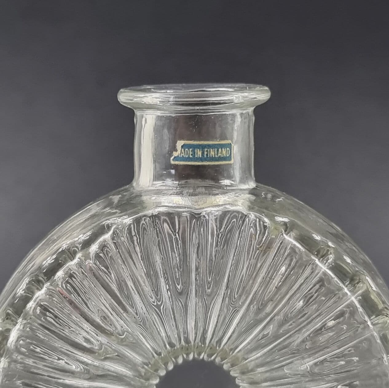 Vase Aurinkopullo, transparent glass crystal, by H. Tynell, Finland, 1960s - 295008